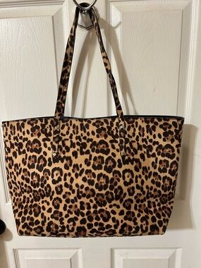 INC International Concepts Leopard Print Tote - Brown and Black